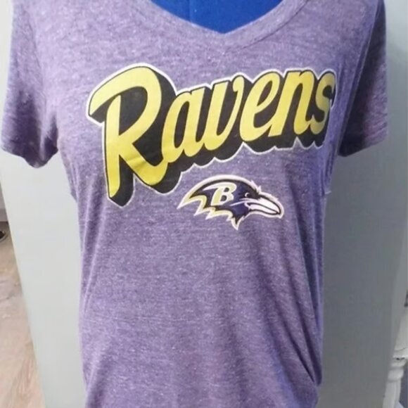 5th & Ocean by New Era Women's Baltimore Ravens Tri-Natural T-Shirt, X-Large - Picture 2 of 6
